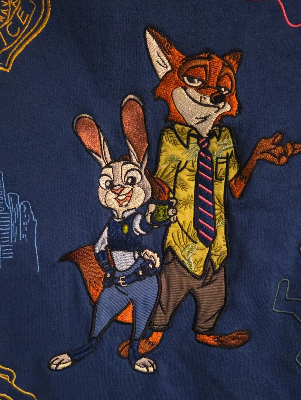 VTG Disney Zootopia Embroidered Characters Zippered Hoodie - BoxLunch Exclusive